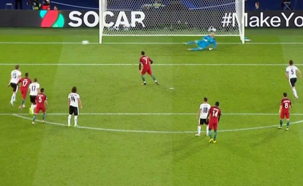 Así fue el penal fallado por Cristiano Ronaldo ante Austria