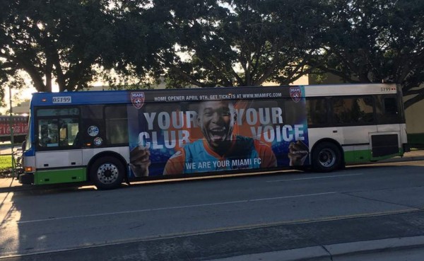 La imagen de Wilson Palacios recorre las calles de Miami