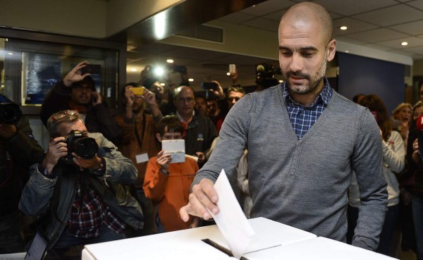 Pep Guardiola votó por la independencia de Cataluña