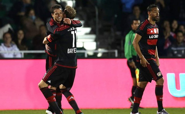 Chicharito Hernández marcó doblete en empate del Leverkusen en la Florida Cup