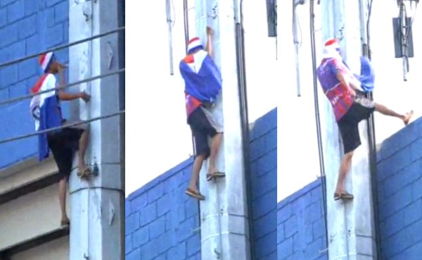 VIDEO: Aficionado arriesga su vida con tal de ver la final en Honduras