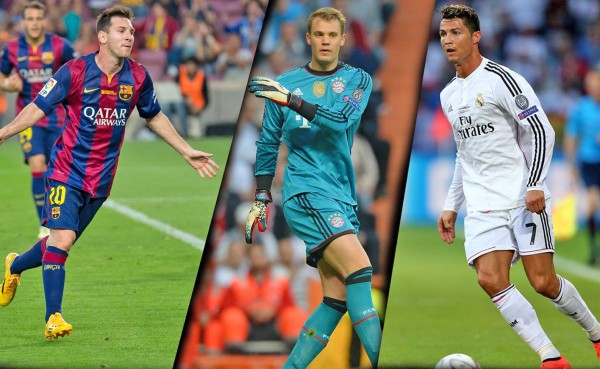 Cristiano, Messi y Neuer son los finalistas del Balón de Oro 2014