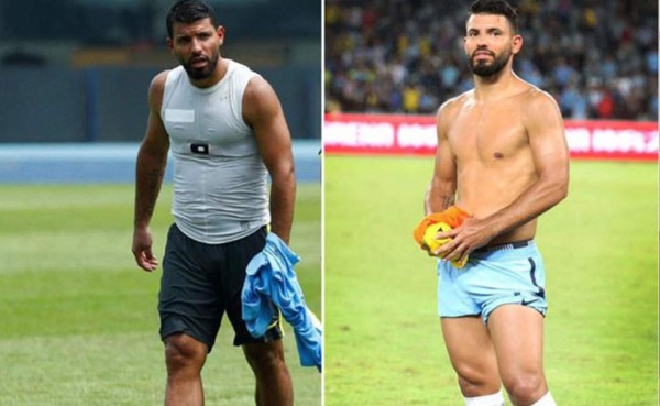 'Kun' Agüero se quita la camisa y demuestra que no está gordo