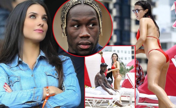 Bacary Sagna, uno de los más feos, captado en la playa con su bella esposa