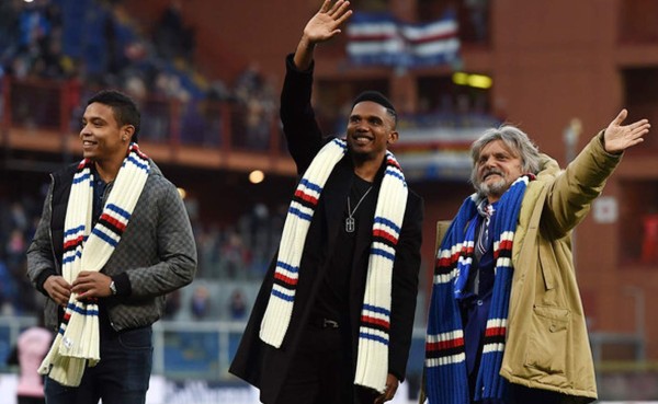 Seis días después de fichar por la Sampdoria, Samuel Eto'o dejaría al club italiano