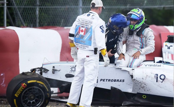 Felipe Massa y Sergio Pérez sufren percance en el GP de Cánada