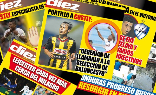 Las portadas digitales de DIEZ para hoy lunes 14 de marzo