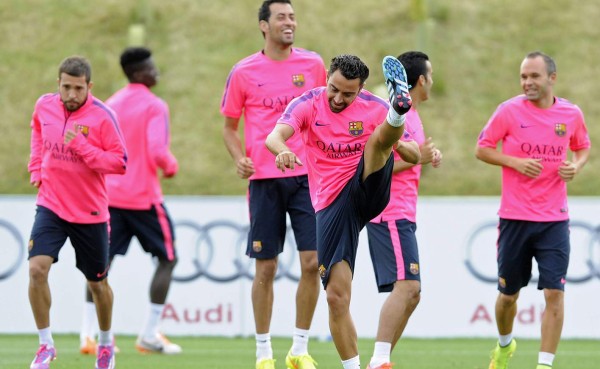 El Barcelona realizó su primer entrenamiento en Inglaterra