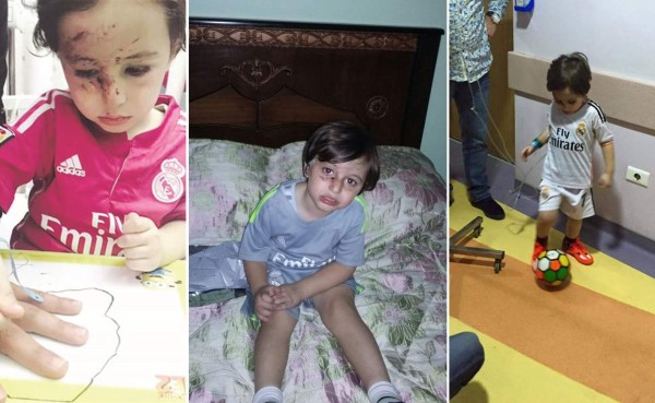 Gran gesto de Cristiano con un niño libanés, víctima de las bombas