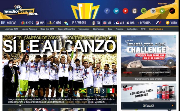 Portadas en México destacan el poco brillo de su Copa Oro