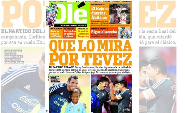 Diario Olé destacó a hija de Boniek García en su portada