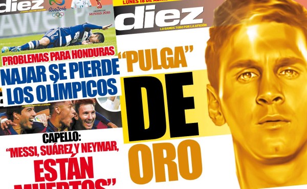 Las portadas digitales de diario Diez del lunes 18 de abril de 2016