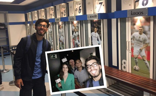 Real Madrid TV sorprende a dos aficionados hondureños en el Bernabéu