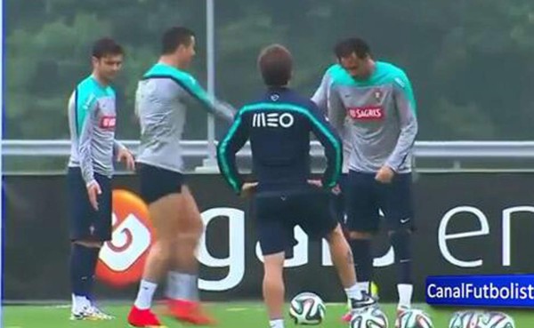 VIDEO: El bailecito de Cristiano en entrenamiento de Portugal