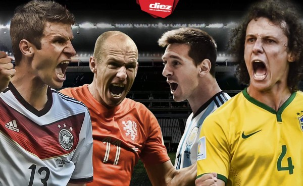 Semifinales: Alemania-Brasil y Holanda-Argentina