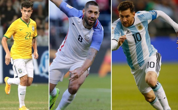 Dempsey, Messi y Coutinho siguen lideradno tabla de goleadores de Copa América
