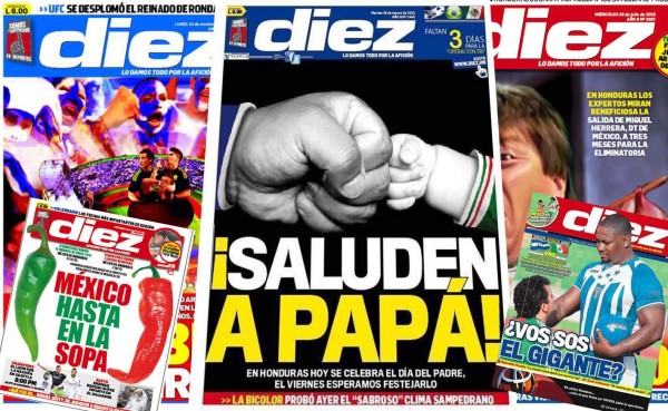 Las mejores portadas de Diez sobre la rivalidad Honduras-México