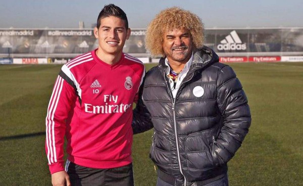 Valderrama visitó a su compatriota James Rodríguez en Valdebebas