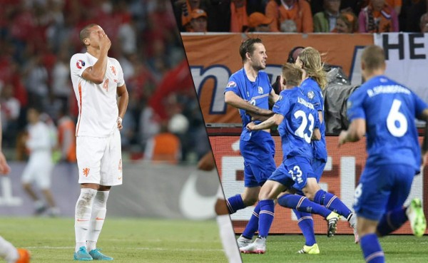 Holanda al borde del fracaso e Islandia hace historia