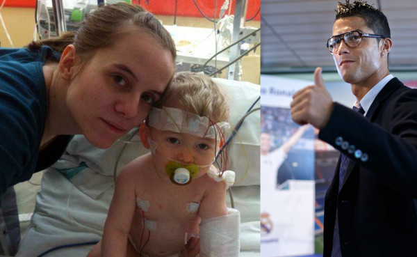 Cristiano se solidariza con un bebé y costeará operación