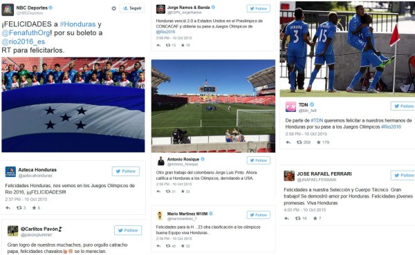 Así reaccionaron en redes sociales con la clasificación de Honduras a Río 2016