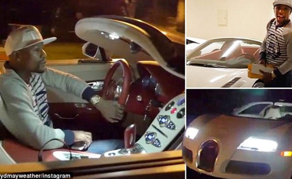 Floyd Mayweather presume su nuevo lujoso automóvil