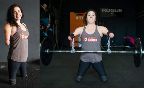 La increíble historia de la mujer que hace crossfit sin tener brazos y piernas