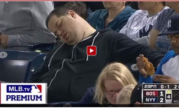 VIDEO: Demanda a ESPN por captarlo dormido en estadio