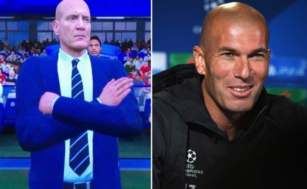 Desfiguran al técnico Zinedine Zidane en el FIFA 17
