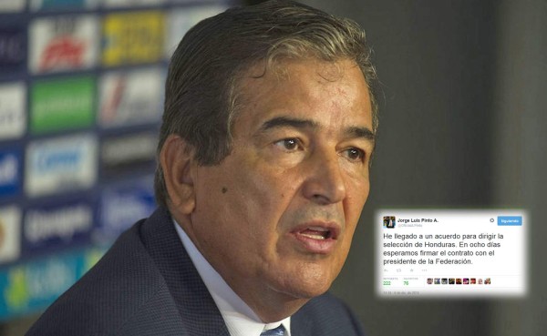 Jorge Luis Pinto: 'He llegado a un acuerdo con Honduras
