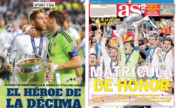 La Décima reina en las portadas de la prensa española