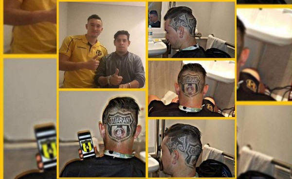 El loco peinado de Fernando Fernández, jugador del Guaraní