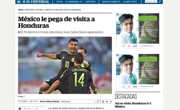 Prensa de México manda a 'callar' a Honduras