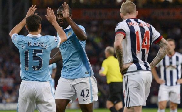 Manchester City golea en casa del West Brom y es líder de la Premier