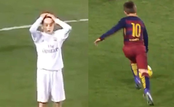 El increíble golazo de un niño del Barcelona al Real Madrid