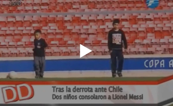 Niños que consolaron a Messi: 'Me dio pena a mí verlo ahí sentado como si fuese un fracaso'