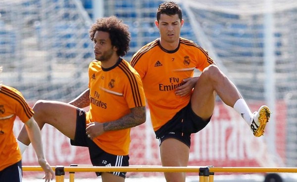 Cristiano Ronaldo, Ramos y Marcelo se entrenan en el día libre