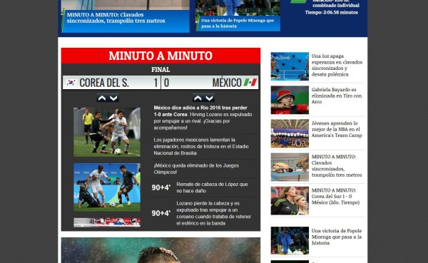 La prensa mexicana destroza a la selección olímpica por fracaso en Rio-2016