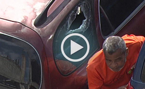 Video: Vecinos y vendedores quedaron en medio de la guerra de piedras en el Yankel Rosenthal