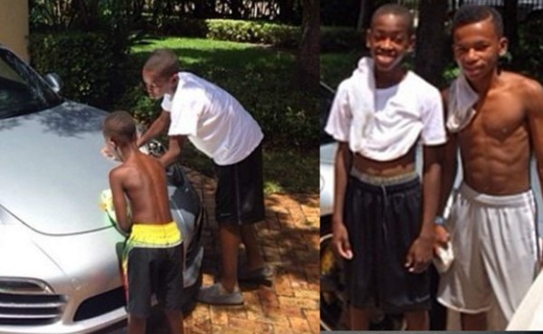 Dwyane Wade le da una lección de vida a sus hijos