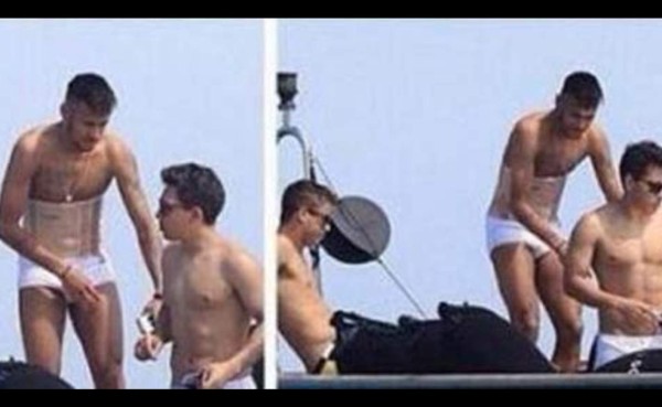 Neymar vacaciona en Ibiza con protección especial en la espalda