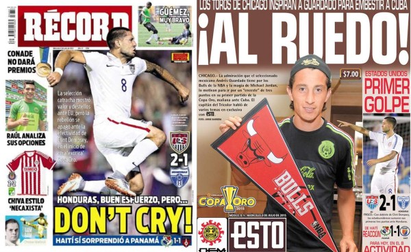 Prensa mexicana tras derrota ante Estados Unidos: 'Honduras, no llores'