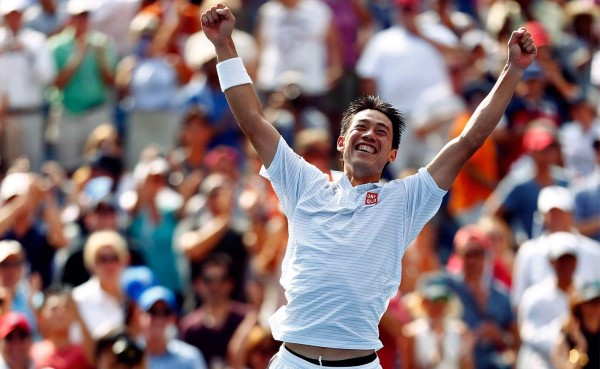 Japonés Nishikori sorprende y elimina a Djokovic del US Open