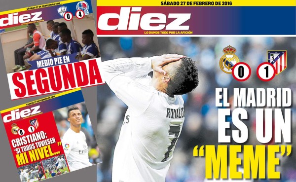 Portadas digitales del sábado 27 de febrero de 2016