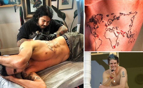 Ex jugador de cricket se tatua el mundo en todo su cuerpo