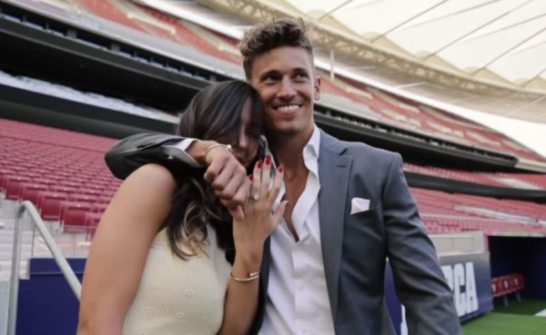 Marcos Llorente le pide matrimonio a su novia en el Wanda Metropolitano; la reacción de la chica fue épica &nbsp;&nbsp;