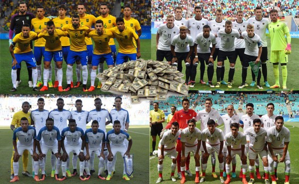Honduras de las selecciones más baratas de Río, México de los más caros