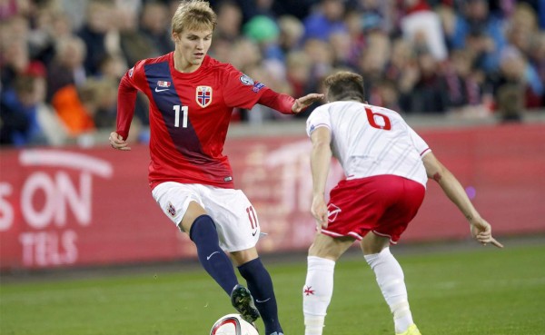 Odegaard será suplente en el partido de Noruega contra Italia