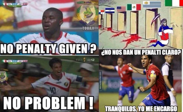 Los meme del partido Costa Rica a Italia