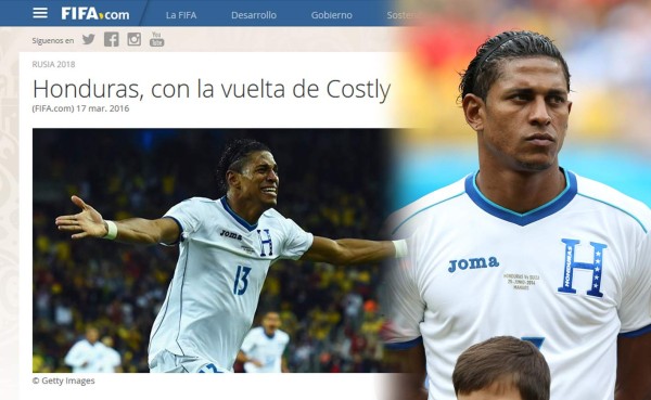 FIFA resalta la convocatoria de Carlo Costly con Honduras